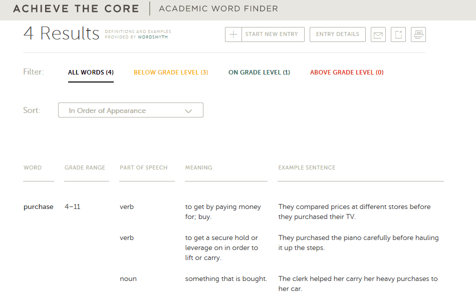 Academic Word Finder Snip