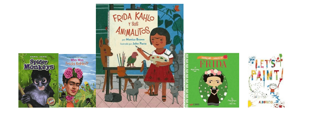 Selection of kindergarten texts for lesson on Frida Kahlo
